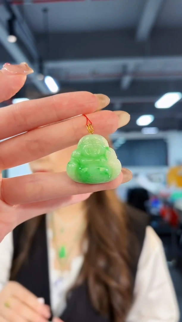 【闪购商品】翡翠颈饰18K金镶嵌缅料A货/支持复检/一件