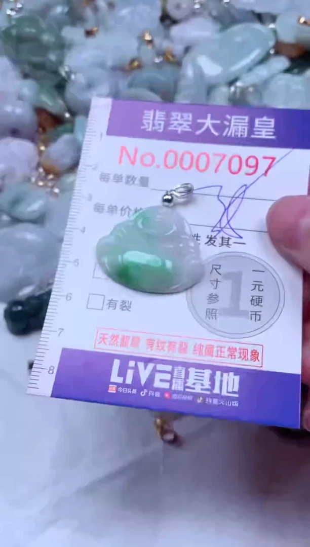 吊坠(不含链)未镶嵌翡翠7097