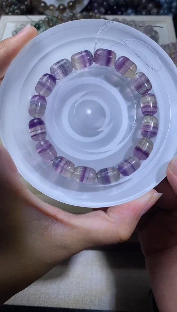 未镶嵌手串水晶萤石桶珠