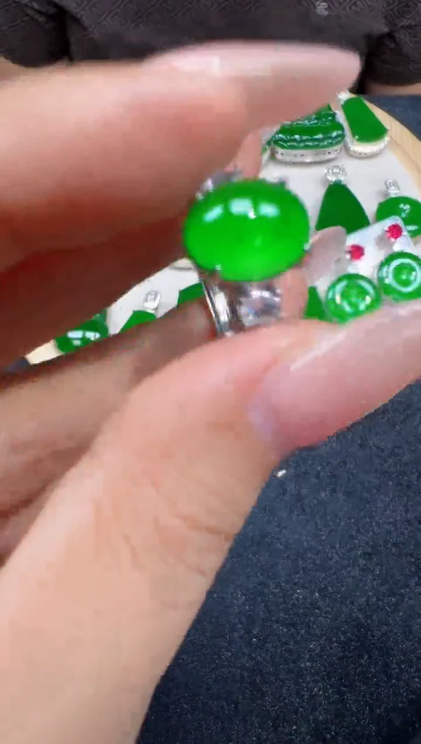 未镶嵌定制翡翠翡翠戒指122