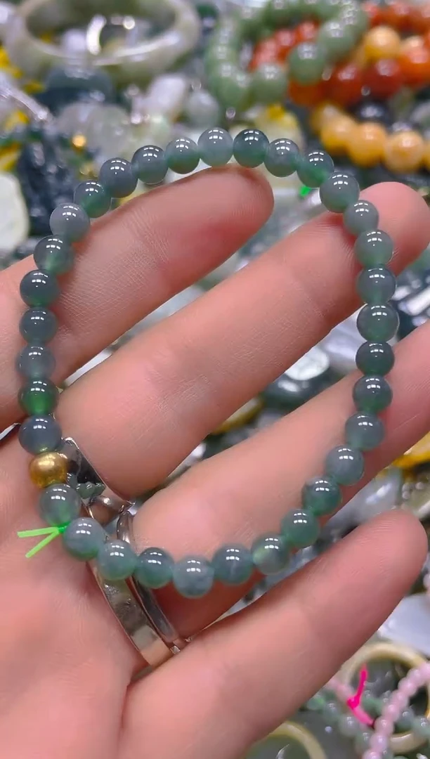 翡翠未镶嵌颈饰5mm/V/翡翠A货一图一物