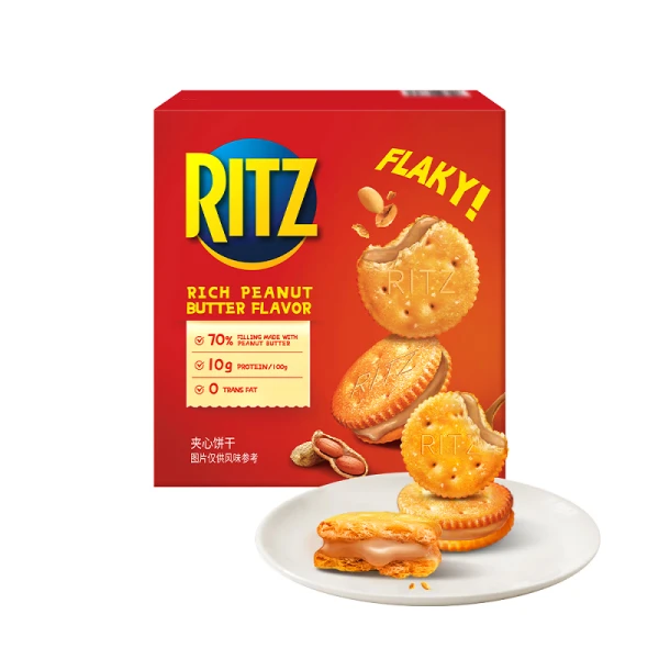 Ritz  香浓花生酱口味夹心可酥饼 723g解馋零食