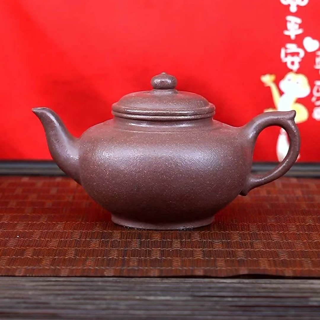 LY千禧紫泥【笑樱350CC】宜兴黄龙山原矿手工紫砂壶