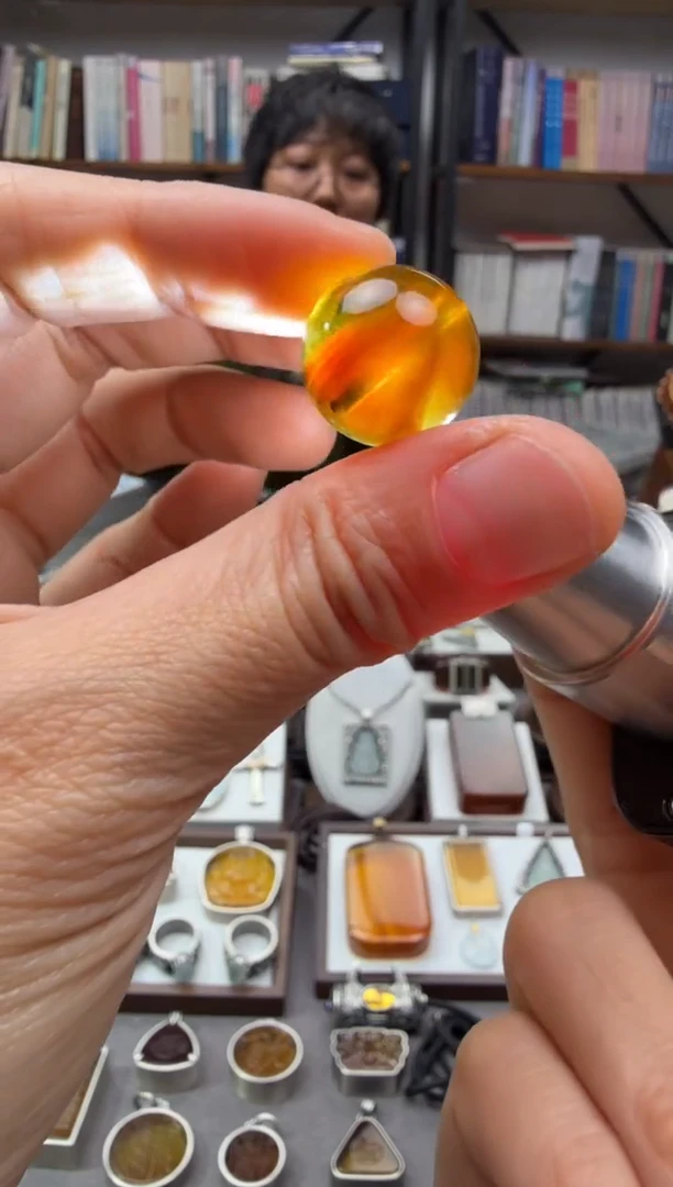 琥珀颈饰未镶嵌单珠19