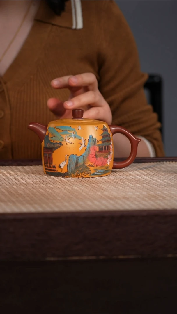 茶壶紫砂紫泥/琉璃黄金段 250cc