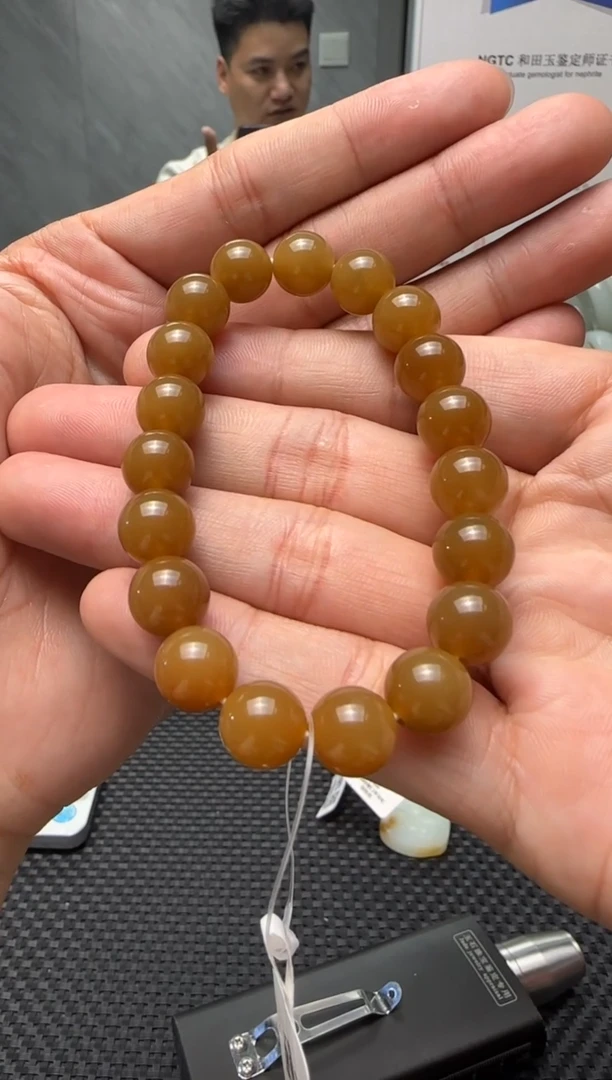 未镶嵌手串和田玉若羌糖手串卡10