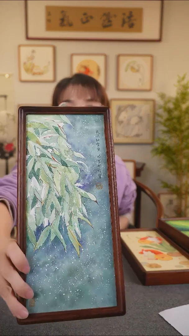 横款鹿鸣现代美术馆-岳倚竹老师作品