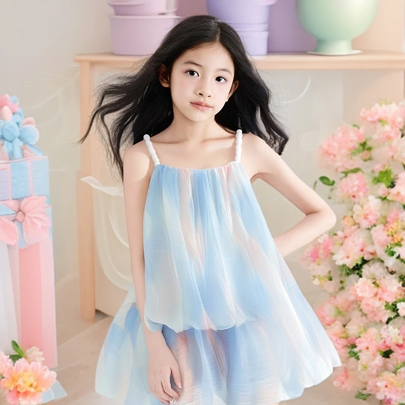 【夏季套装合集】笛莎女童欧若风新款时尚中大童甜美套装-7M252T206