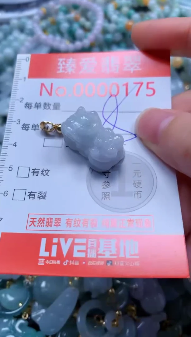 翡翠未镶嵌吊坠(不含链)0175