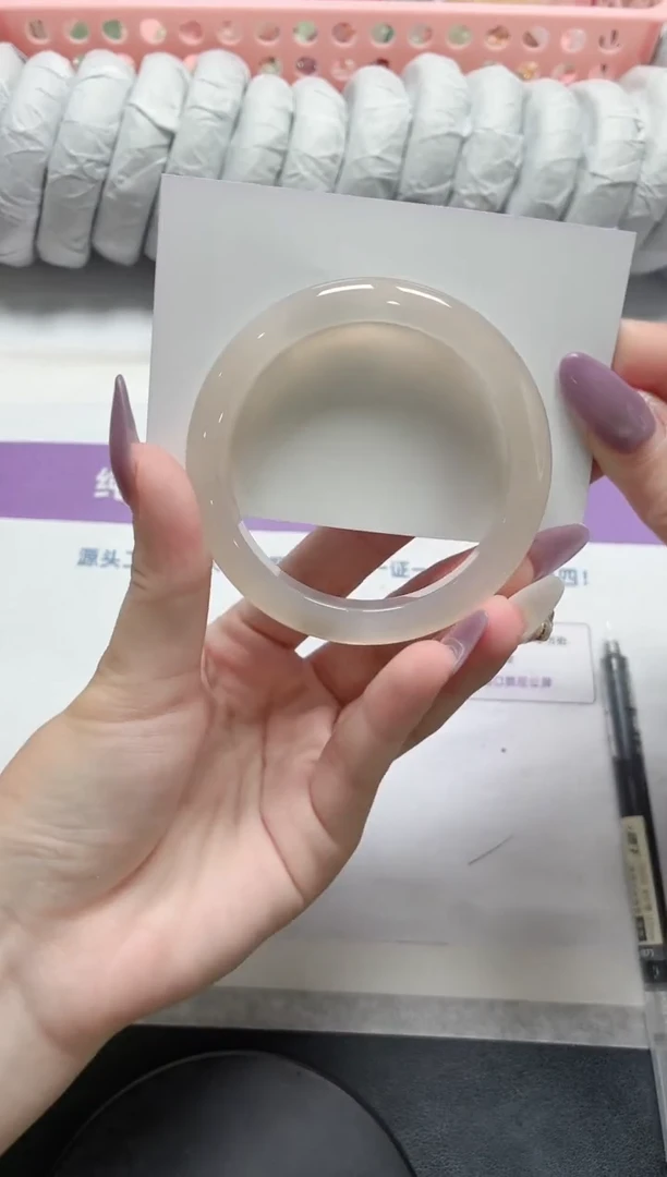 石英质玉手镯未镶嵌15-54.3草花