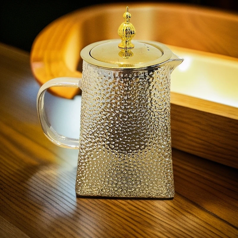 新疆包邮【锤纹玻璃壶】玻璃水壶家用耐高温凉水壶可爱好看 欧式