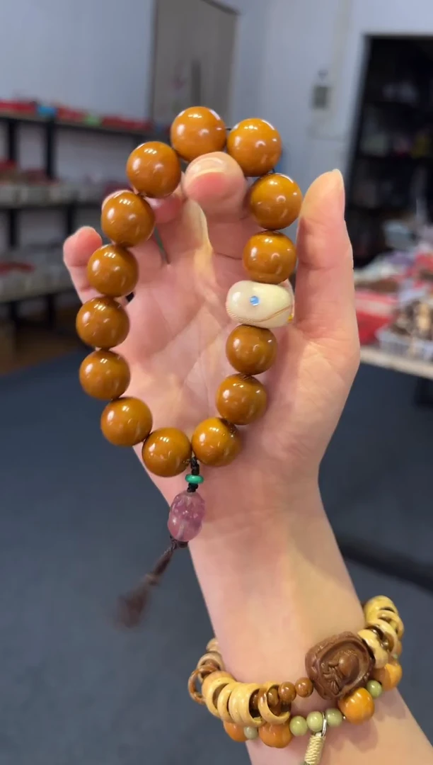 吊坠菩提根/象牙果15mm紫金鼠【只进不出】手持