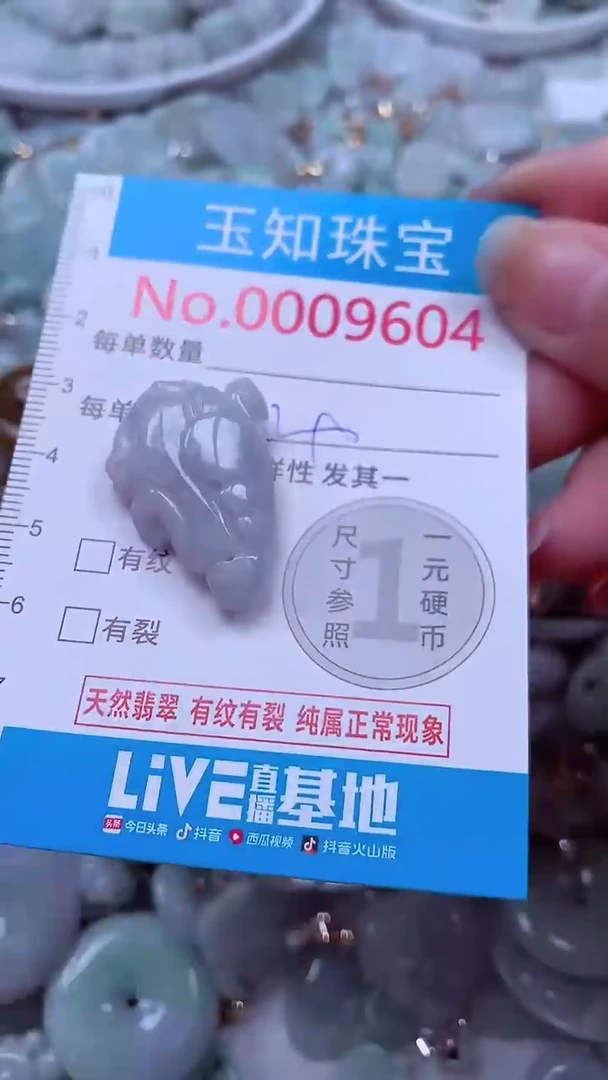 吊坠(不含链)未镶嵌翡翠9604