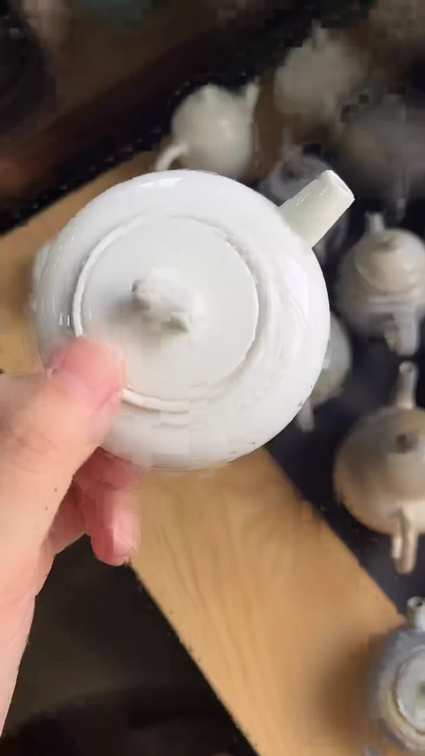 壶1号容量100ML高白泥 仿手工壶 小苹果