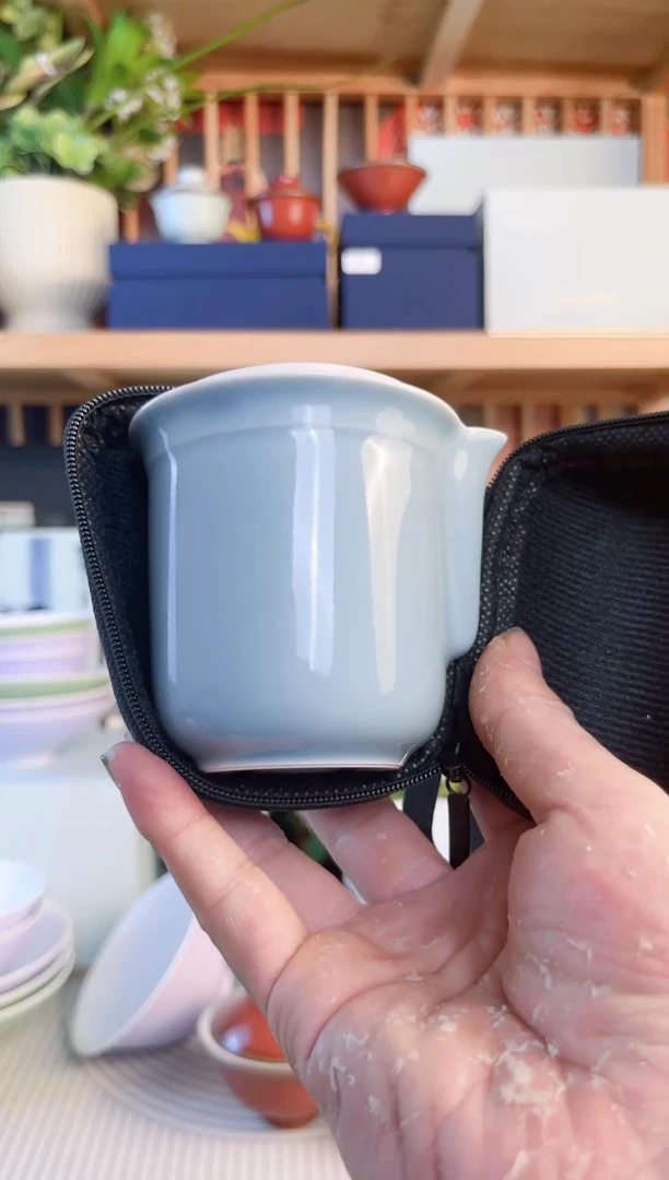 瓷片阳****暖茶具旅行套装