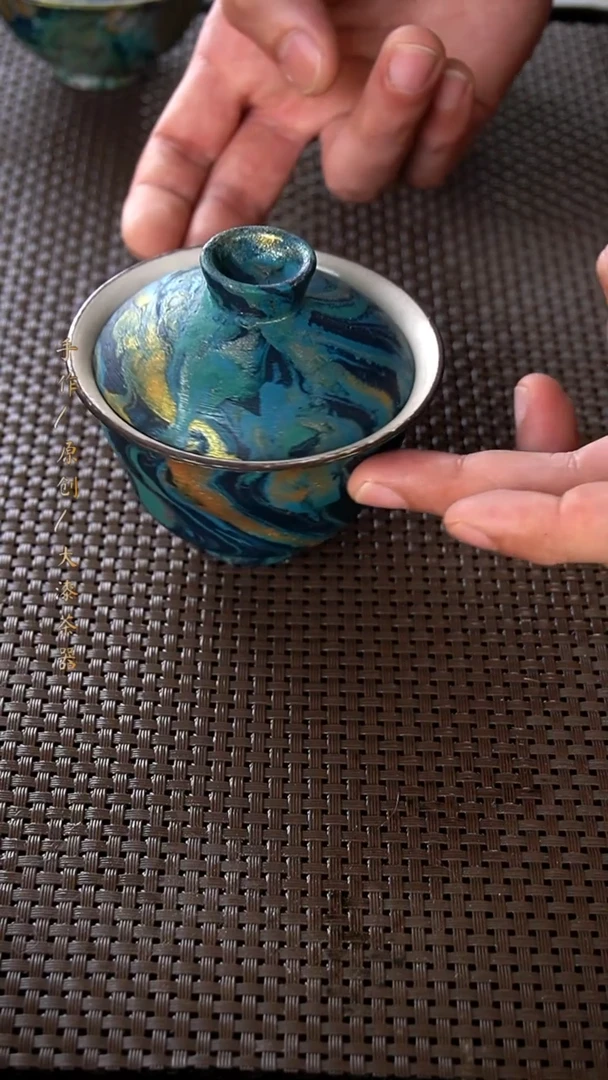 大漆盖碗571小康茶器