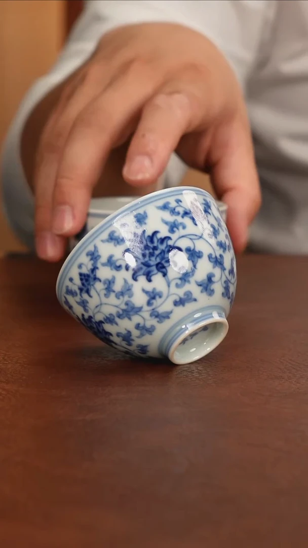 景德镇瓷器，青花瓷手绘茶具~