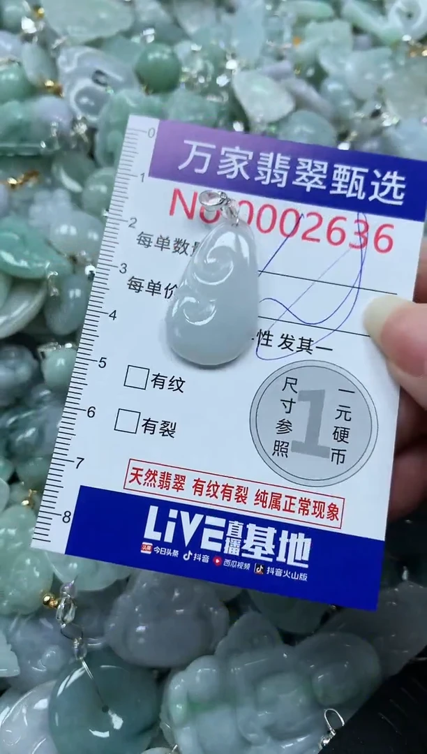 吊坠(不含链)未镶嵌翡翠2636