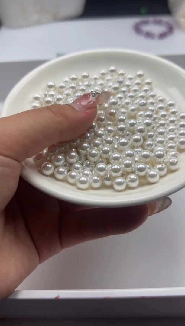 未镶嵌拼合珍珠（马贝珠）颈饰w843贝珠6mm*40颗