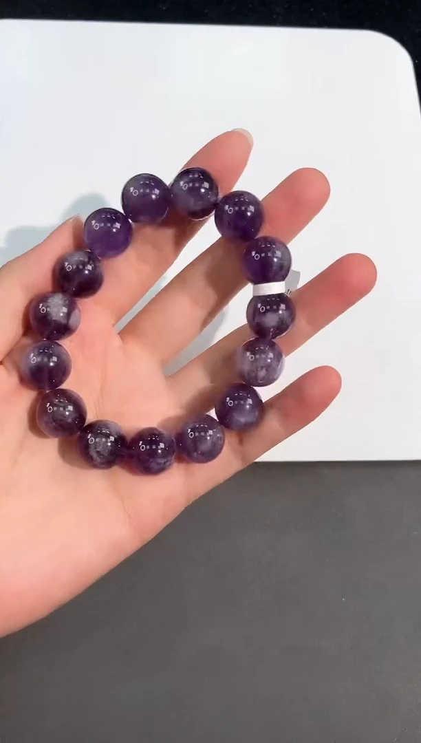 水晶手链未镶嵌31号紫兔毛单圈14mm