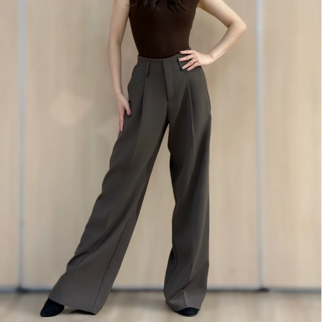 【FL拉丁舞服】25年新款弹力腰身拉丁裤修身显腿长舞蹈裤教师服女款