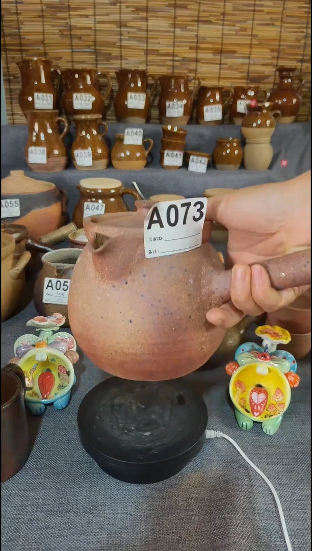 粗陶A073号1200ml煮茶壶带盖