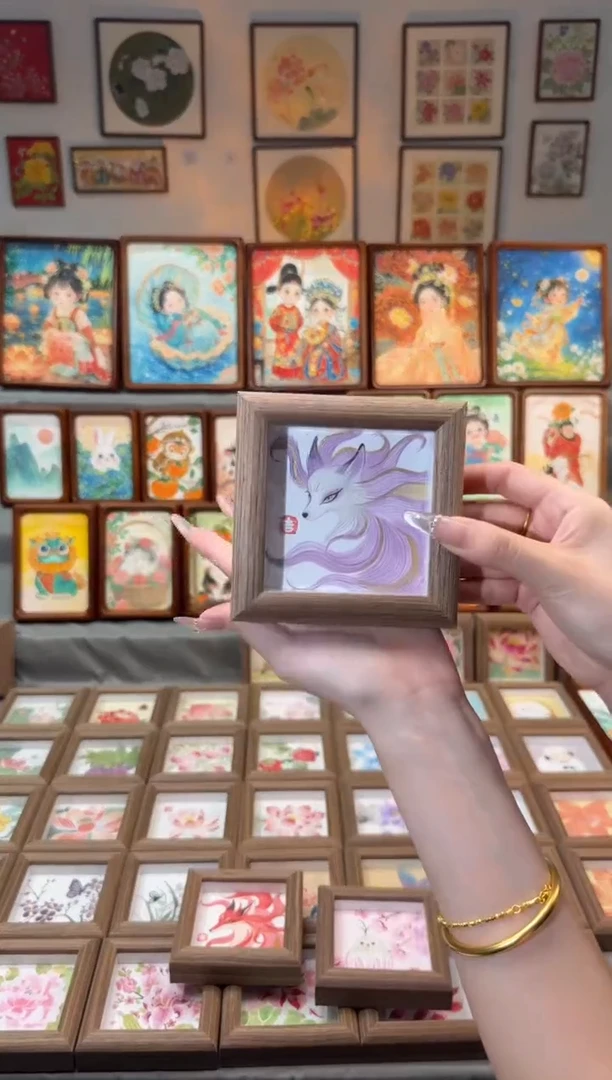 国画紫九尾 手绘国画11