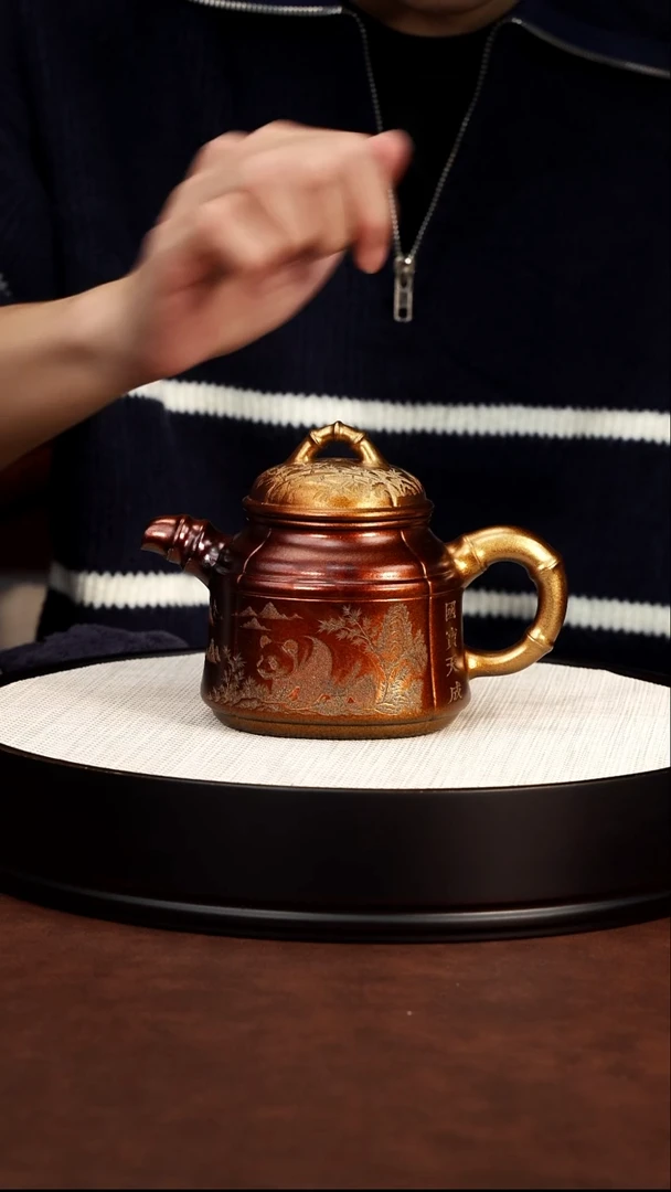 茶壶紫砂贝壳烧 竹鼎