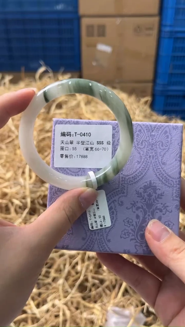 未镶嵌手镯石英质玉T-0413