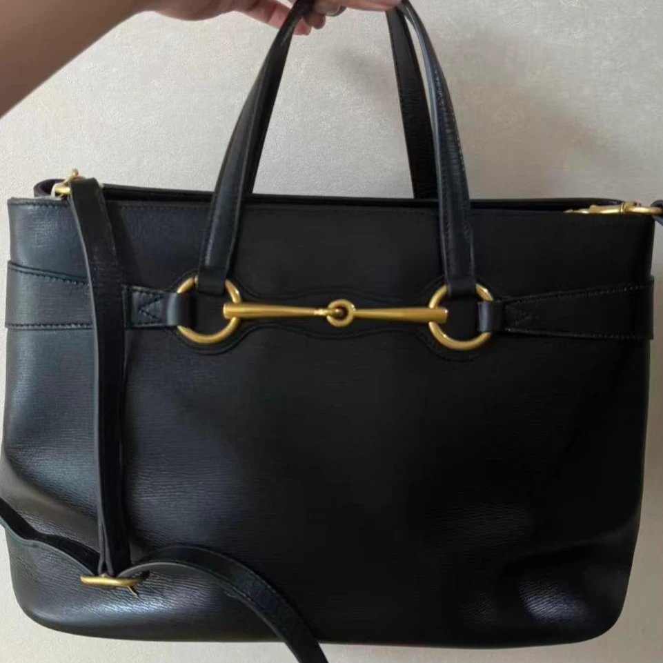 95新 GUCCI/古驰 【白菜】马衔扣手提单肩包/BG23001627
