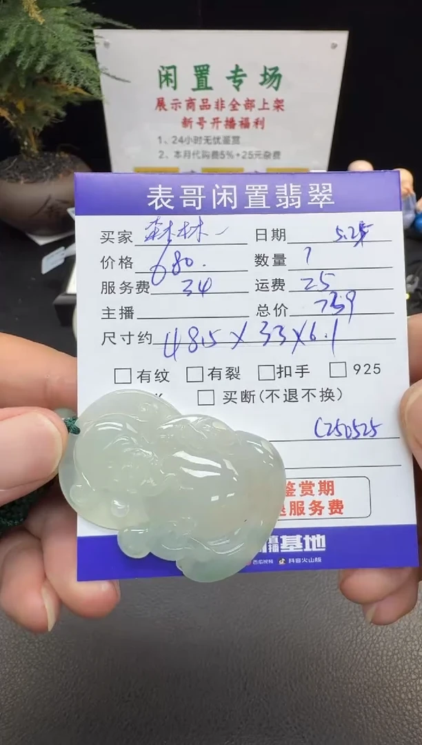 翡翠未镶嵌颈饰翡翠吊坠