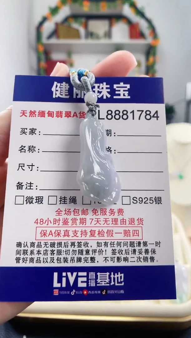 翡翠未镶嵌颈饰天然缅甸翡翠 白菜(一物一证) +银链