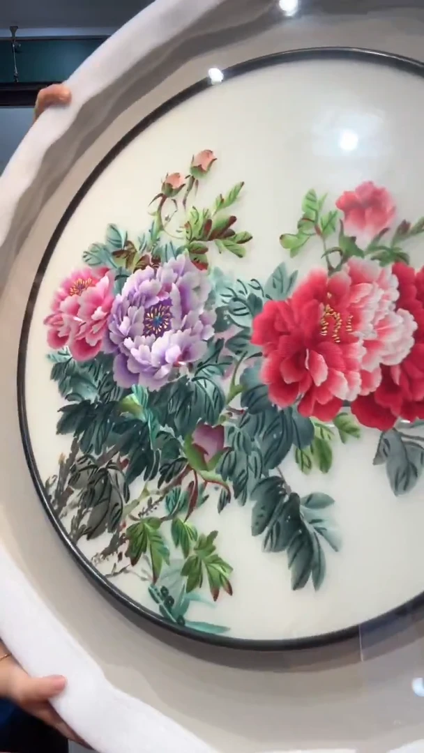 刺绣非遗苏绣手工工艺品带框装饰画不包邮