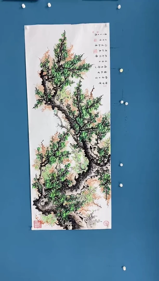 【闪购商品】国画1.27-王夫怀-八尺绿梅82