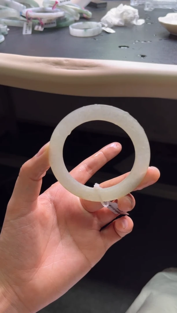 未镶嵌手镯定制翡翠55-63冰糖底「定制不退不换」