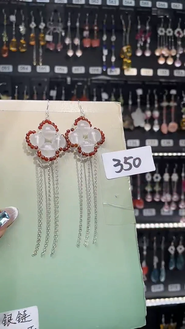 紫晶耳饰银S925镶嵌喜欢拍