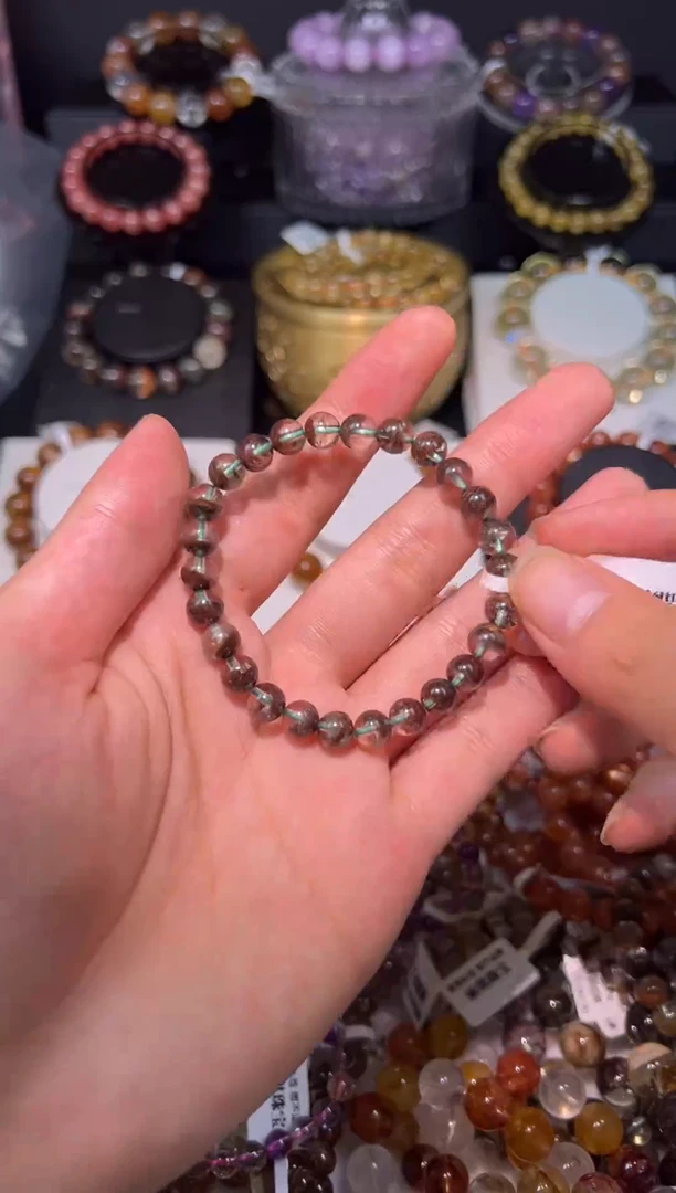 水晶手串未镶嵌红绿幽灵7mm+