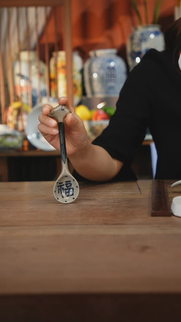 瓷片快***子【简家甄选】景德镇设计师釉下手绘陶瓷餐具
