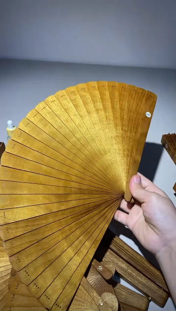 金丝楠21cm金丝楠木小叶桢楠扇692