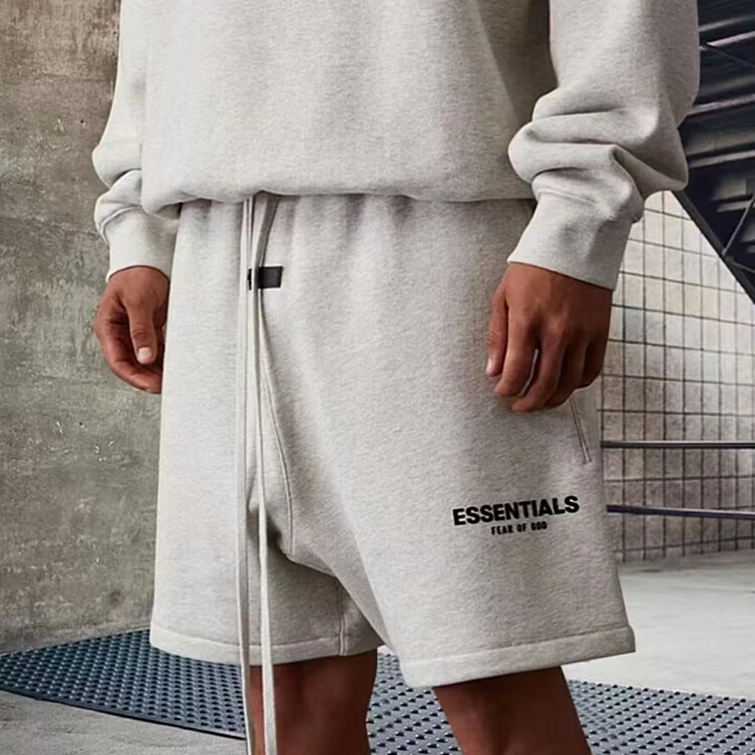 22款ESS经典植绒系带运动裤5分裤宽松舒适短裤