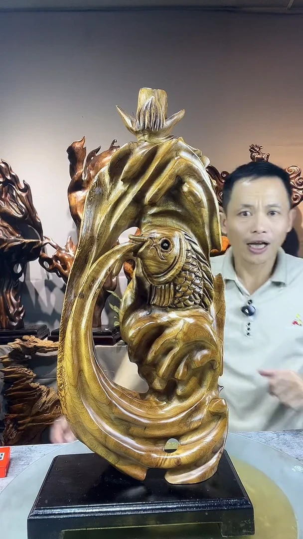 金丝楠精**国小叶桢楠随行摆件60