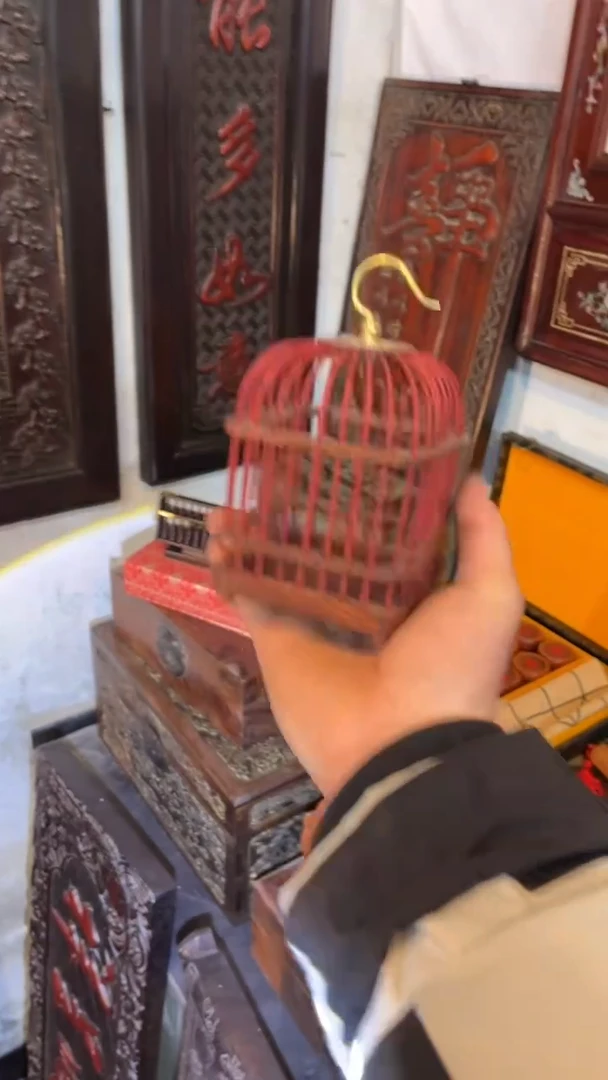 【闪购商品】非洲紫檀（红花梨）蝈蝈笼