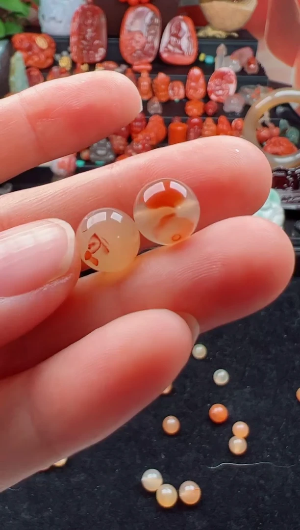 未镶嵌单珠南红玛瑙饭*?单珠