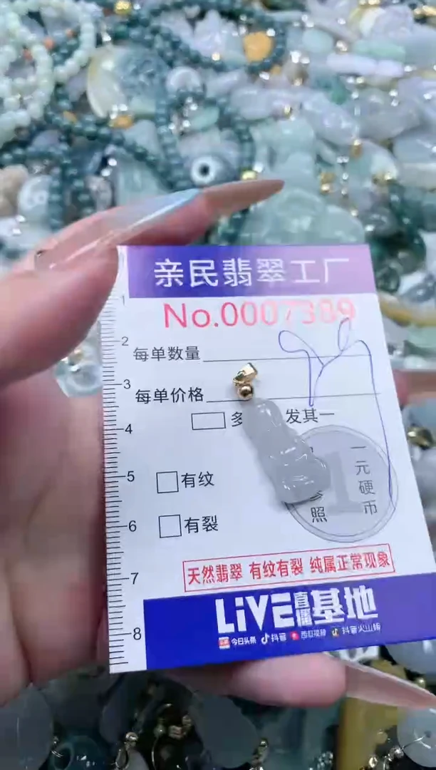 翡翠未镶嵌吊坠(不含链)7389