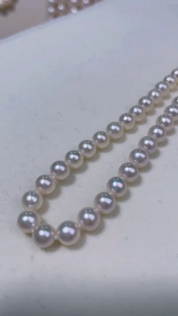 【闪购商品】淡水珍珠项链银S925镶嵌6-7MM