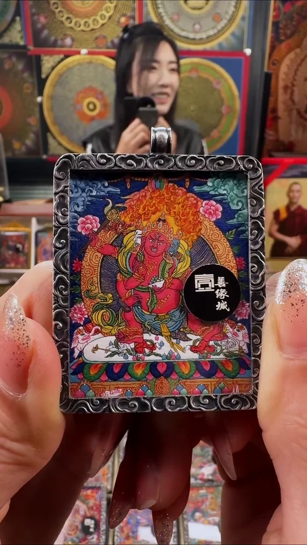 【闪购商品】吊坠壹善缘城手绘唐卡红c