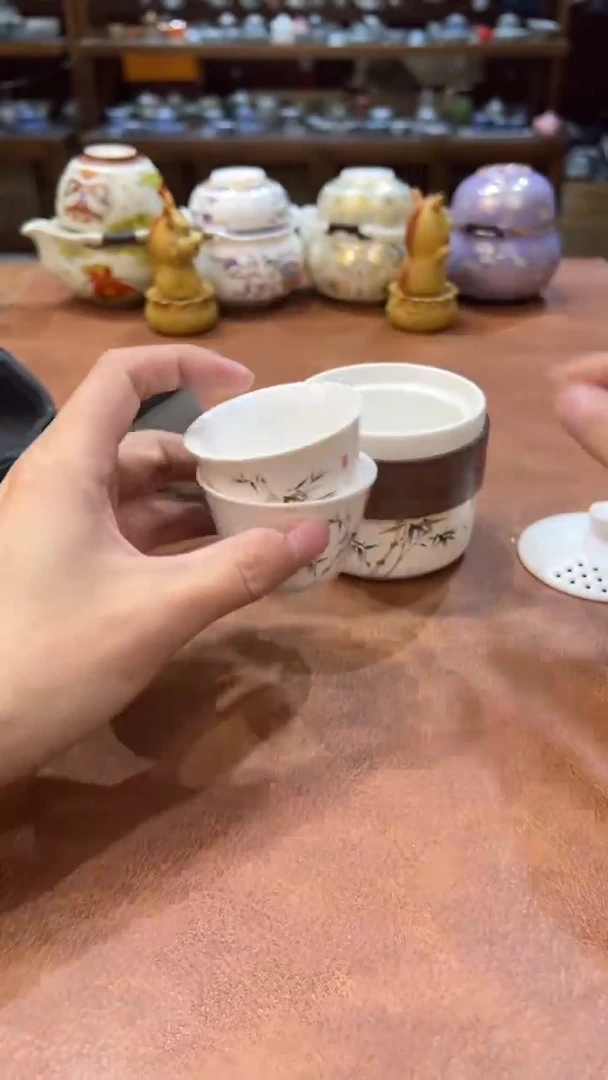 真的很便宜会开片的旅行茶具