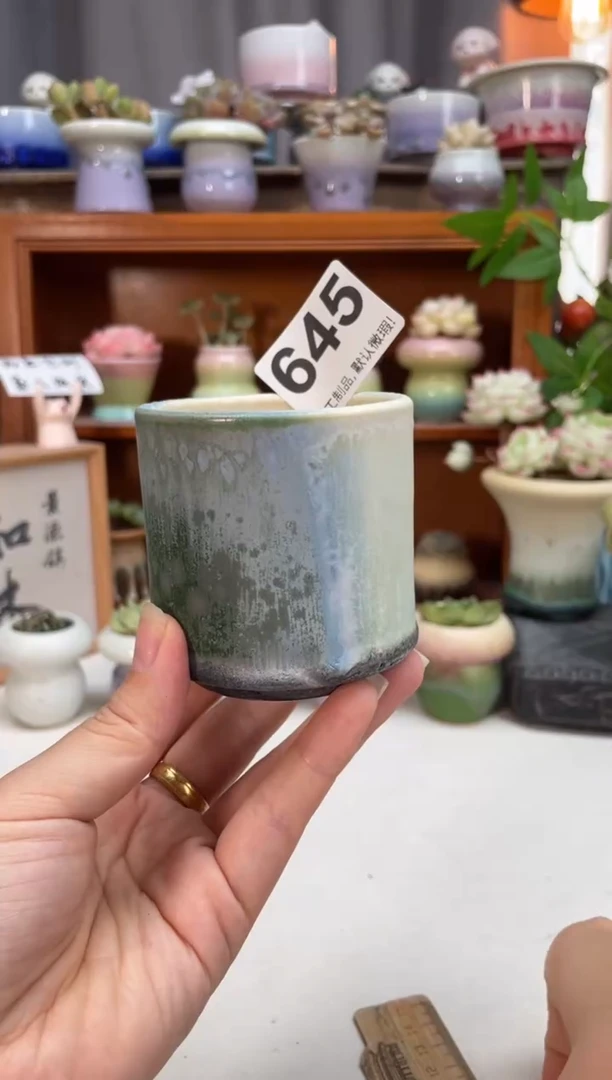 瓷片645知木小芳花盆