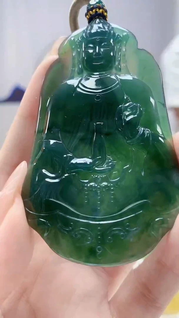 未镶嵌定制翡翠4917DD-毛货挂件68