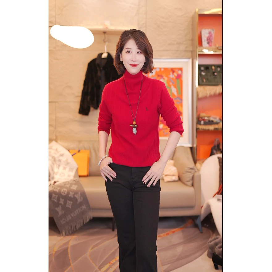 【轻奢野专享】高领羊绒打底衫KN516